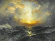 Thomas Moran Sunset at Sea painting